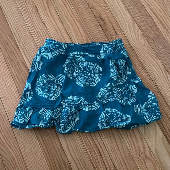 Carter Kids Skirt Girls 8 Blue Floral Pull On Cotton Linen Summer Tropical Beach - Picture 1 of 5
